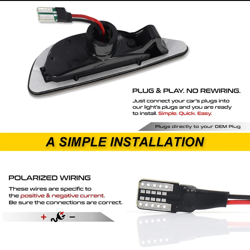 2PC Side Repeater Signal Lamp Sidemarker Assembly For Hyundai Solar Verna Accent