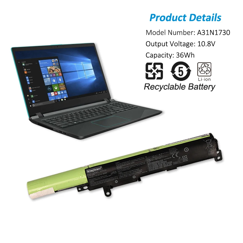 Kingsener-bateria do Portátil para Asus A560ud F560ud F560 K560ud R562ud X560ud Série 10.8v 36wh A31n1730 - Imagem 5