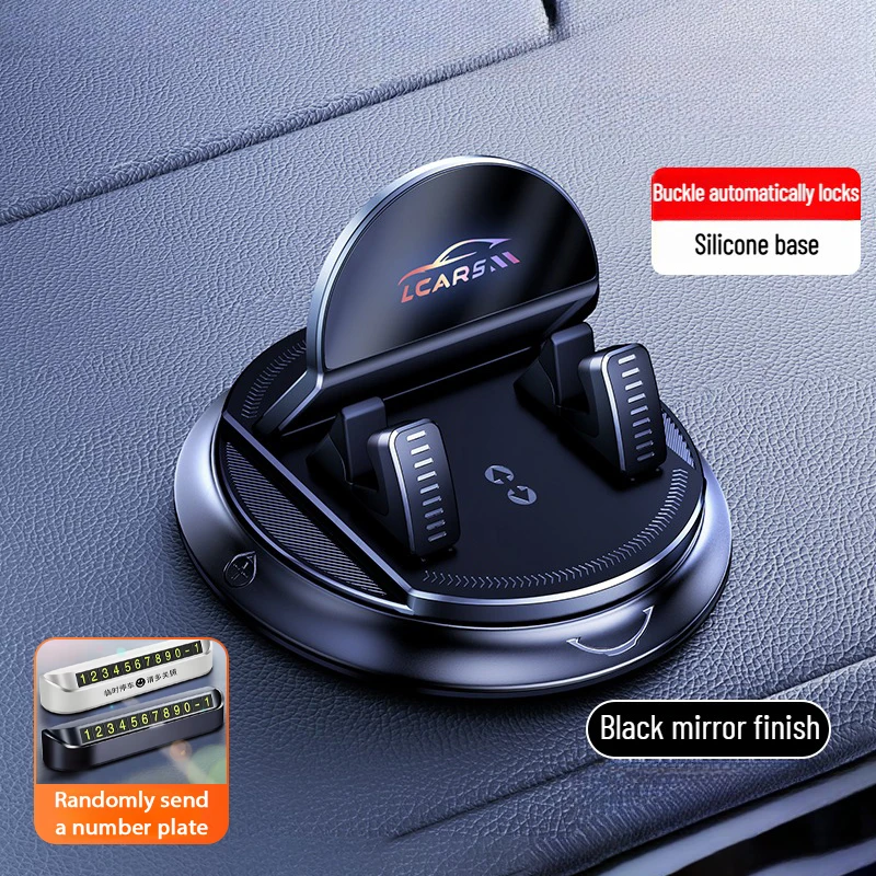 Universal 360° Rotating Phone Stand with Sticky Suction Cup for Dashboard and Home Use