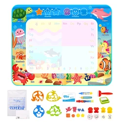 Extra - Large Magic Water Drawing Mat with Reusable Pens - Montessori - Inspired Educational Painting Board (E 100x80cm)