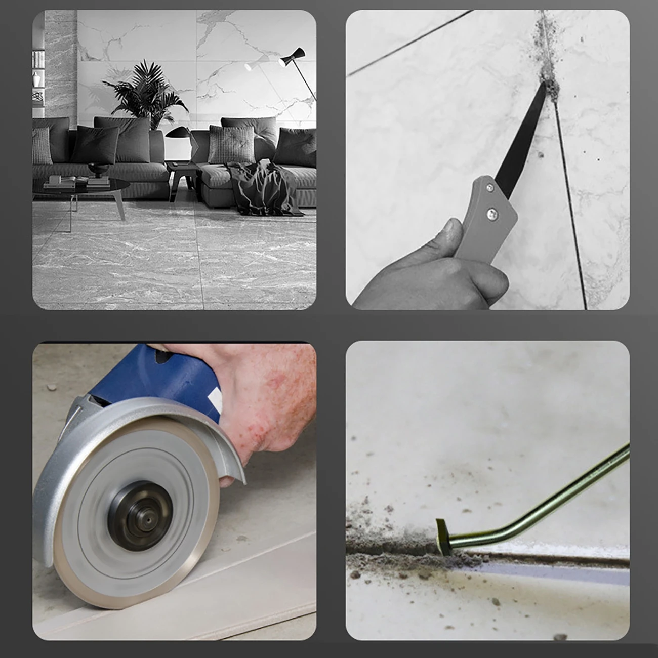 Angle Grinder Linear Guide Assist Tool Parallel Guide Ceramic Tile Fast Clear Gap Tool Floor Tiles Slotting Bricklayer Tool 6