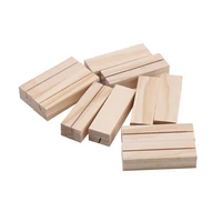 Pack Of 10 Wooden Place Card Holder Photo Postcard Holder for Rustic Wedding Birthday Party Table Number Name Standup Signs Base 5