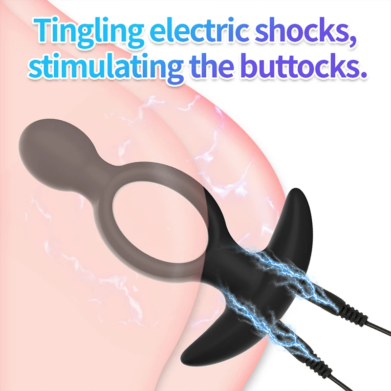 Electrosex Electrostimulator Anal Butt Plug Estim E-stim Hollow Core Buttplug Electro BDSM Anus Dilator Electric Shock Sex Toys