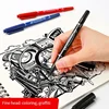 6/12pc Set Waterproof Oily Color Double Tip Permanent Markers Fine Tip Thick Tip Black Ink Drawing Pens Supplies Stationer 4