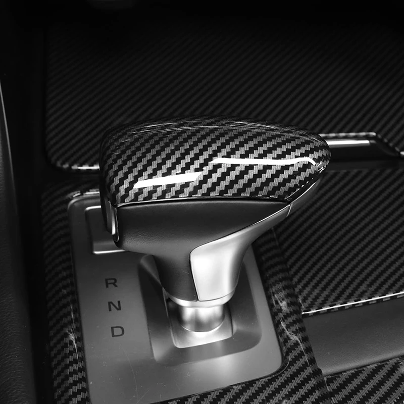 ABS 탄소 섬유 패턴 기어 시프트 노브 트림 커버 트림 Genesis G70 2019-2022 G80 2017-2020 자동차 스타일링 수정 액세서리