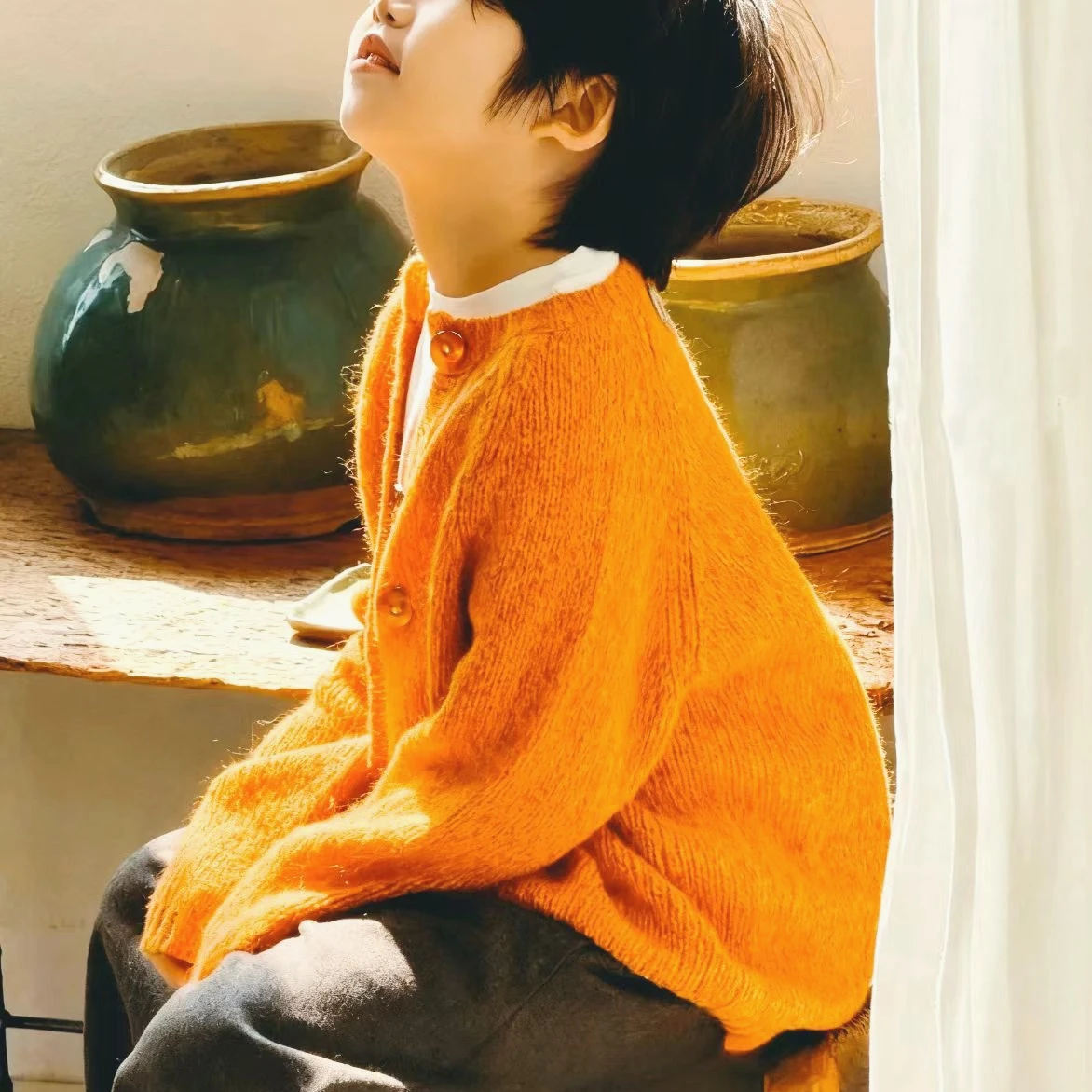 남아 여아 가을 스웨터 2025 신상 한국 패션 아동 봄 가을 겨울 단색 싱글 버튼 니트 가디건