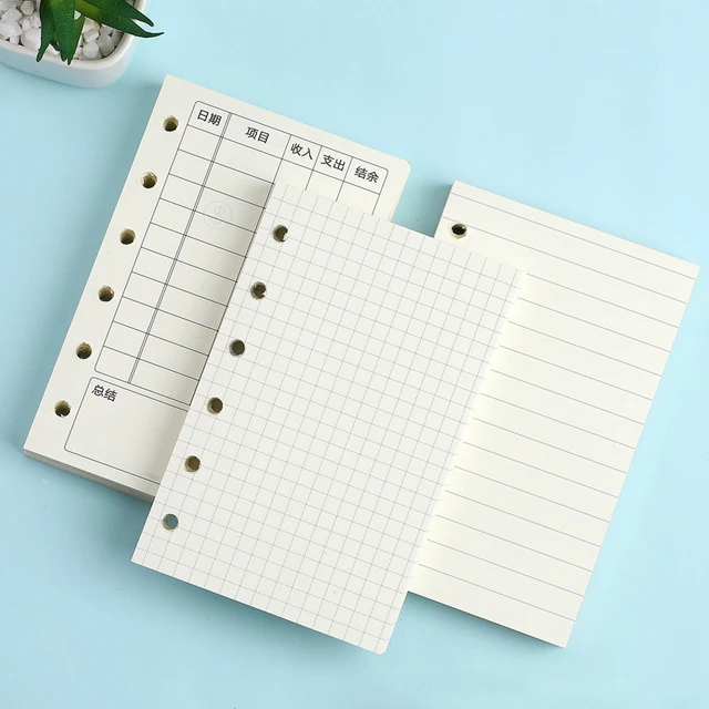 45-page Loose-leaf Notebook Inner Page A5 A6 A7 Horizontal Line Loose-leaf  Inner Page 6-hole Loose-leaf Refill Suitable For Loose-leaf Notebook - Temu  Belgium