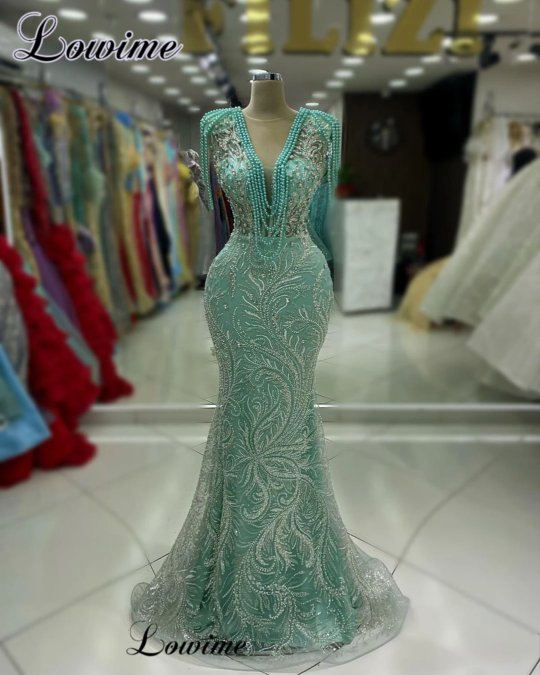Mint Green Cocktail Dresses Mermaid Sleeveless Celebrity Dresses Prom Party