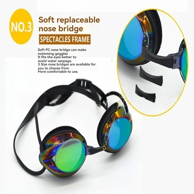 Professional Swimming Goggles Men Women Waterproof Anti-fog Cool Silver Plated Swim Glasses Comfortable Diving Pool Accessories 5