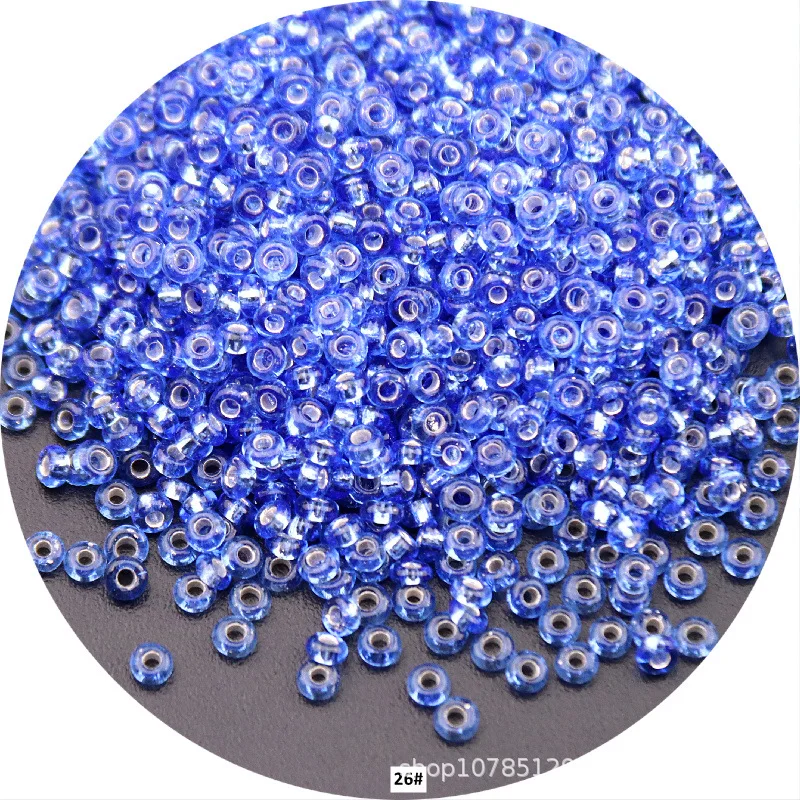 High-Quality Silver-Filled Glass Rice Beads for Jewelry & Clothing - Multiple Sizes Available