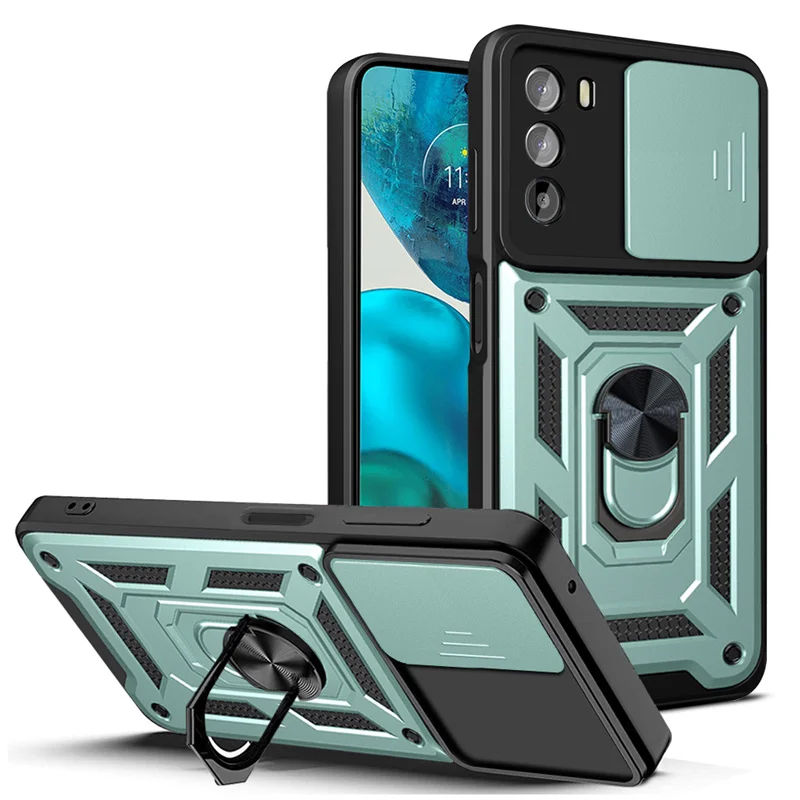 Slide Camera Lens Armor Case with Magnetic Holder Ring and Protective Cover