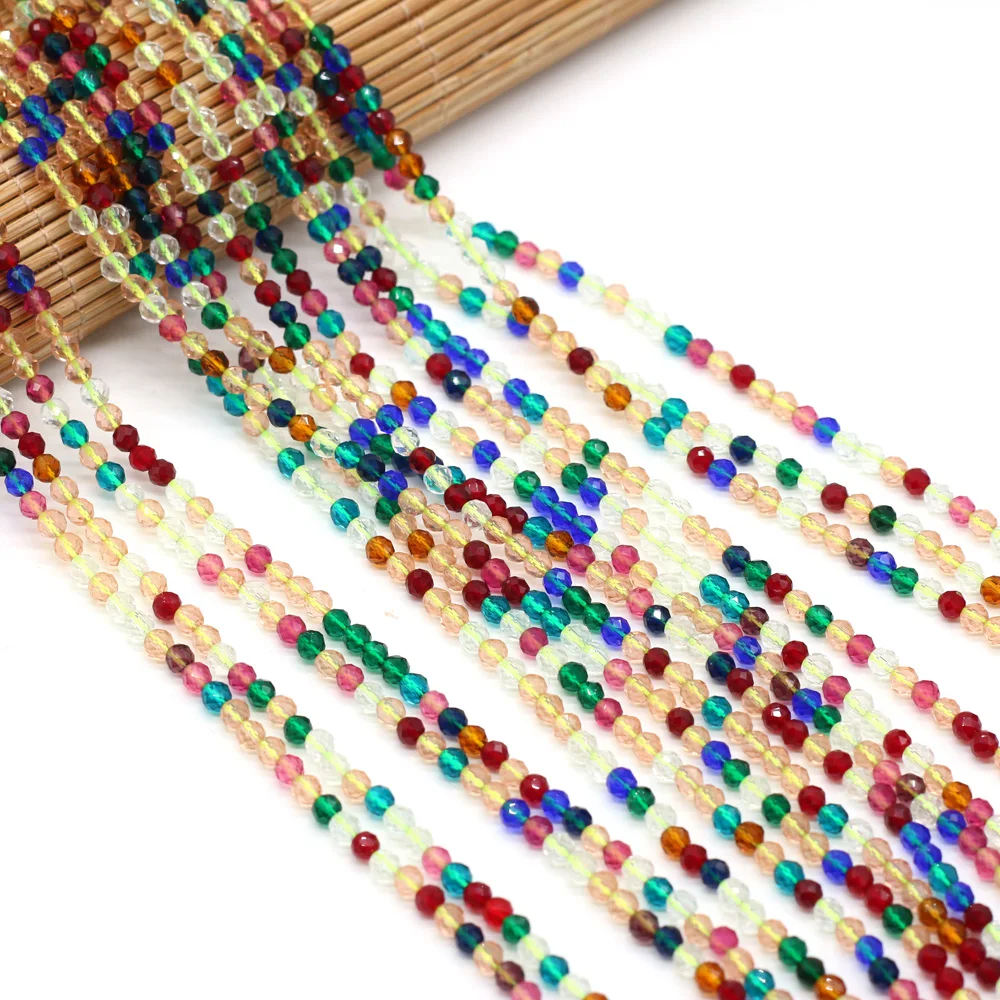 Crystal beads 125 Pieces Spinel Beads Crystal Beads Loose DIY Jewelry Making Bracelet Necklace Accessories 3mm Length 38cm