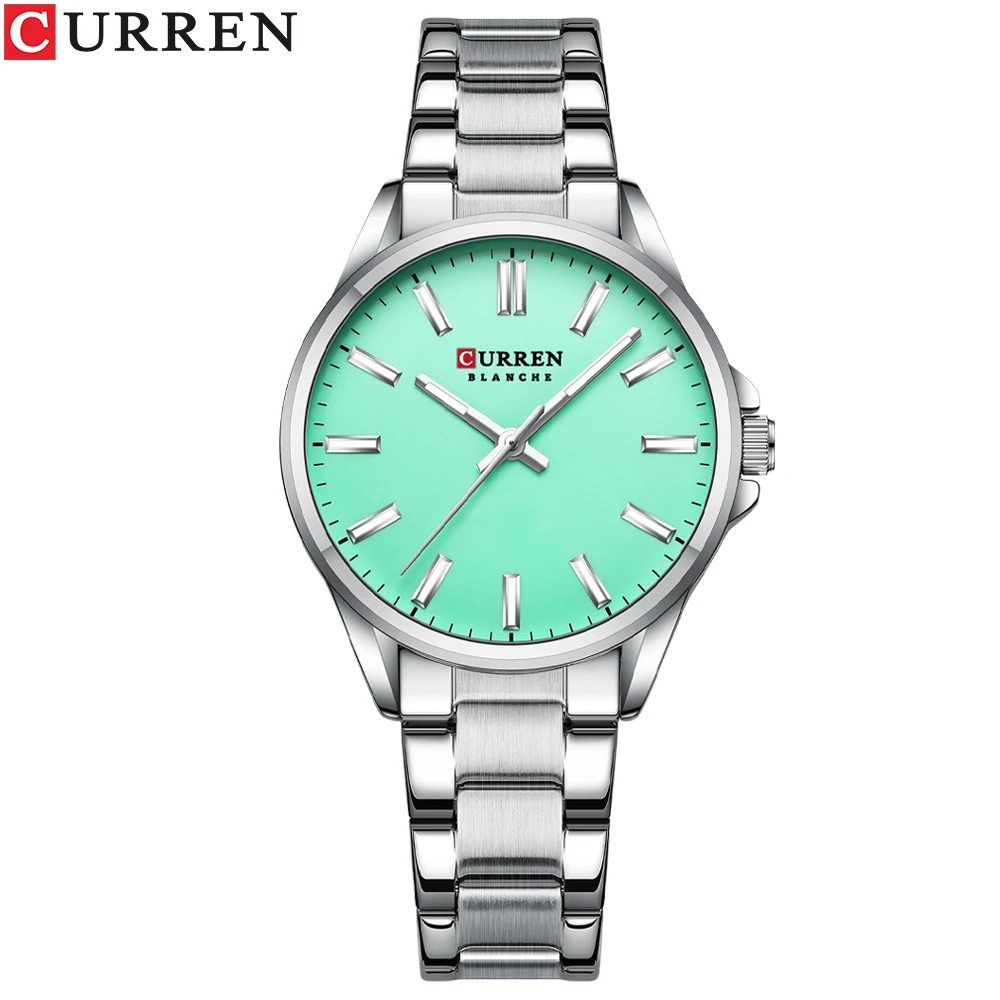 

CURREN Elegant Women Watch Simple Luxury for Ladies Fashion Brand Quartz Wristwatch Stainless Steel Gift for Female Girlfriend