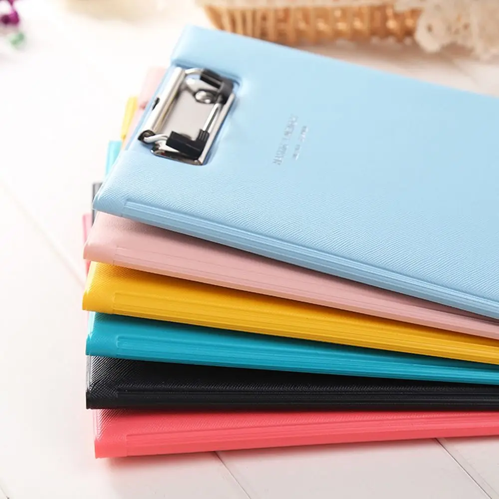 Cartella Portadocumenti Semplice in Pelle PU Colorata A4/A5 con Clipboard Pieghevole per Contratti Studenti - immagine 5