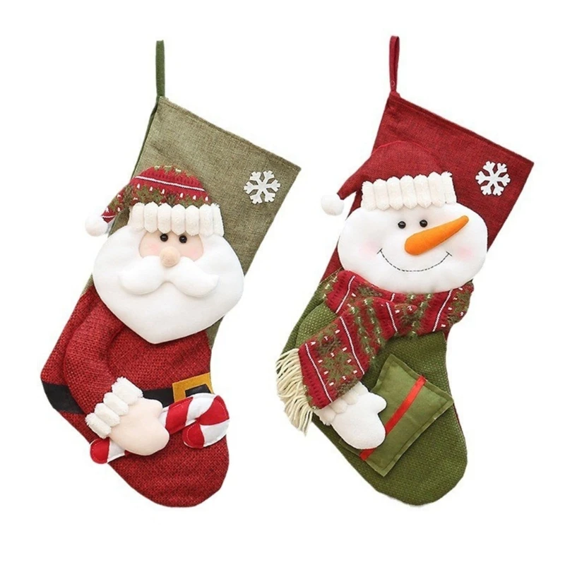 

Рождественский чулок, подарочная сумка с конфетами, рождественская елка, висящие чулки, носки-педанты