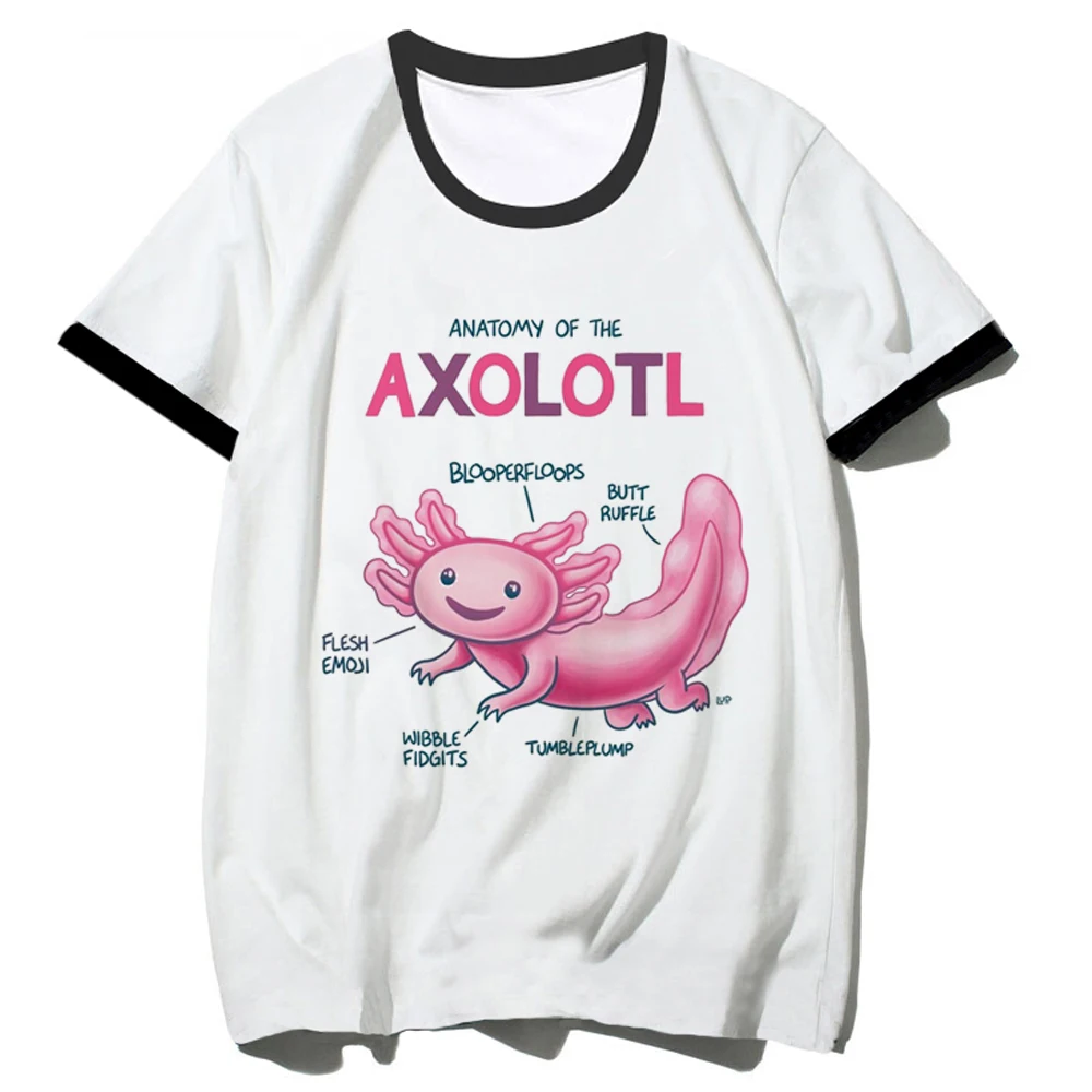 

Футболка Ajolote Axolotl для женщин Y2K, дизайнерский японский Топ для девушек, одежда в стиле Харадзюку
