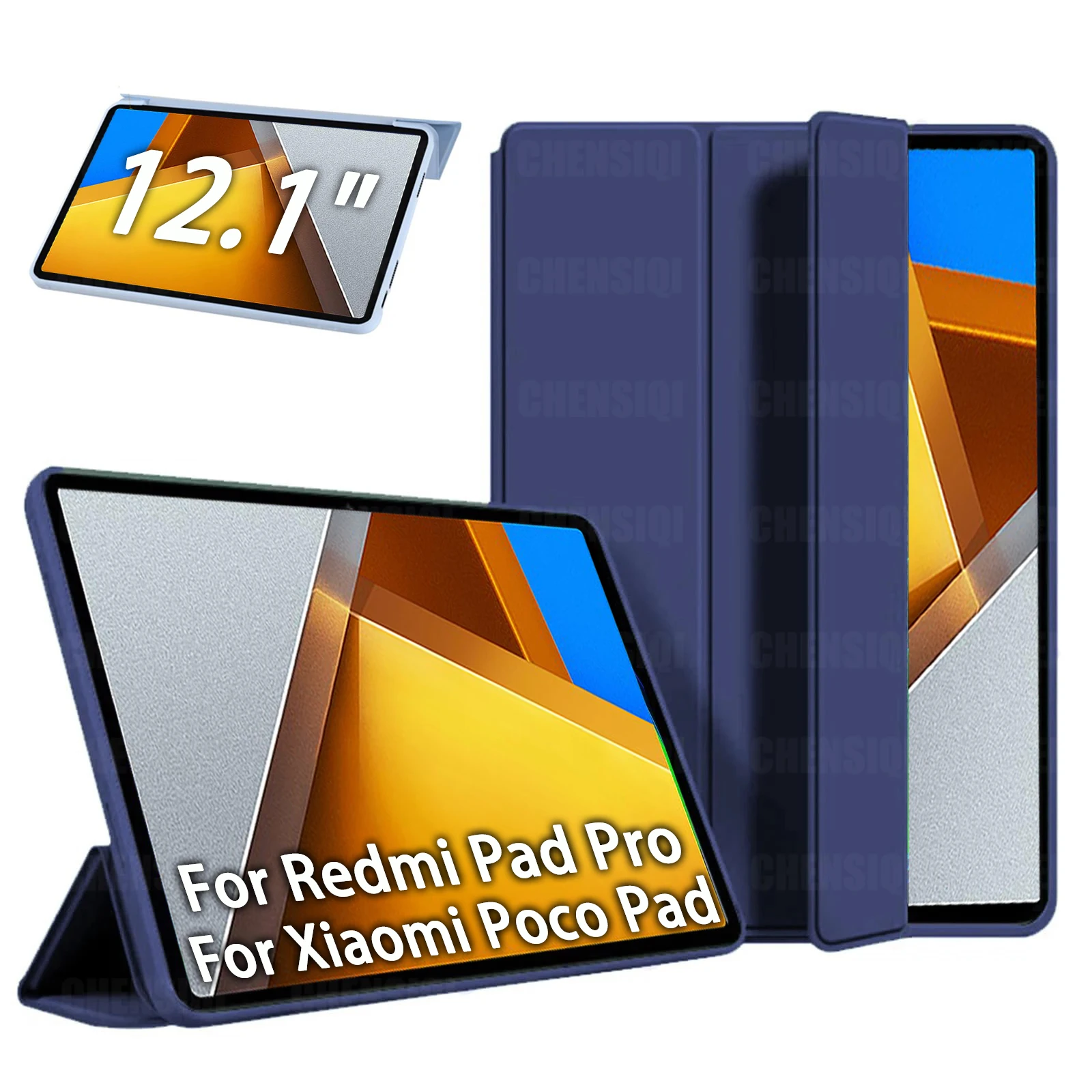 Ultra-Slim Triple Fold Auto Wake/Sleep Protective Tablet Case