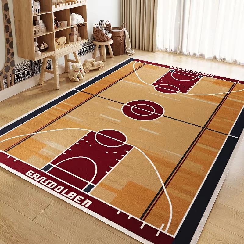 Basketball Court Carpet for Living Room Home Decor Children Bedroom Bedside Carpet Boy Play Anti-slip Mat Modern Sofa Area Rug 2