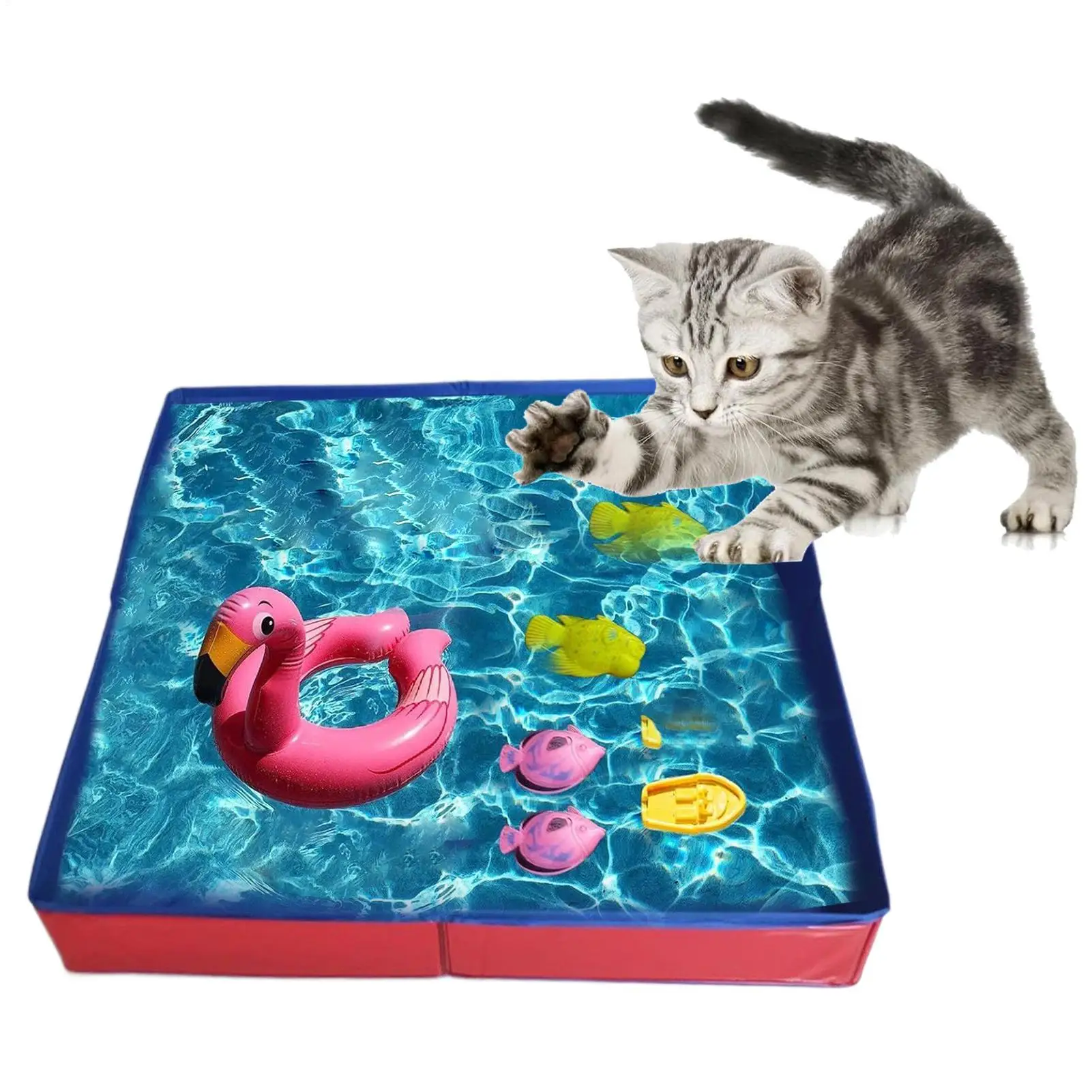 Pet Bath Pool PVC Folding Swimming Pool for Dog Save Non-Inflatable Space Pet Puppy Paddling Tub for Puppy Cats Other Animals