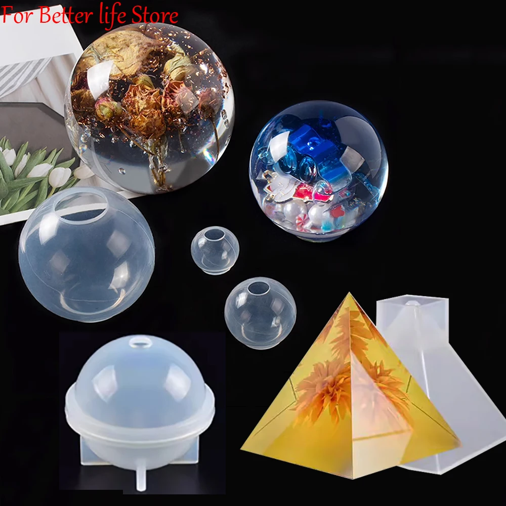 1 Piece Crystal Dropper Mold Silicone Epoxy Resin AB Adhesive Handmade DIY Material Insect Specimen Square and Circular silicone mold