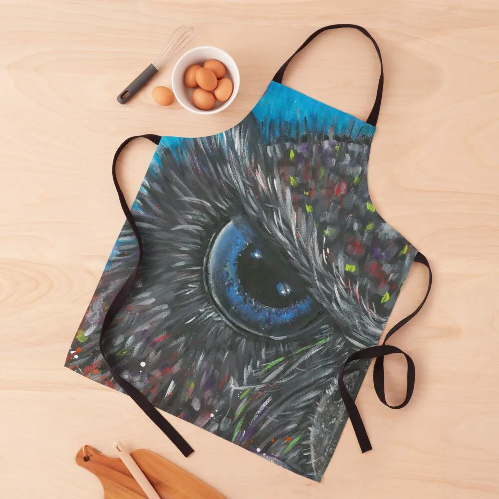 

Owl eye colourful wild bird by Pascale Breton Apron household gadgets apron waterproof professional hairdresser apron