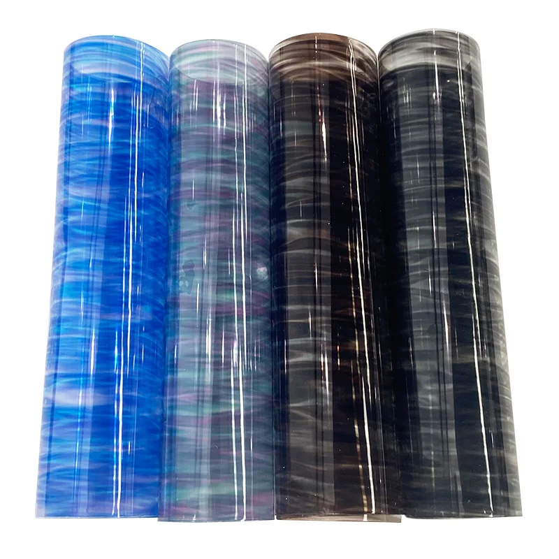 

Rainbow Translucent Faux Leather Sheets PVC Vinyl Film for Packaging Decoration Bag Making DIY Craft Handmade 0.5MM 46x135cm