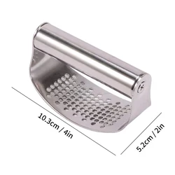 Premium Stainless Steel Garlic and Ginger Crusher - Essential Kitchen Tool (Silvery)