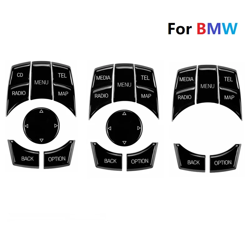 

Car i-Drive Multimedia Control Knob Button Cover Piano Black For BMW 1 2 3 4 5 6 7 X3 X4 X5 X6 Series F10 F11 F30 F31 F06 F25