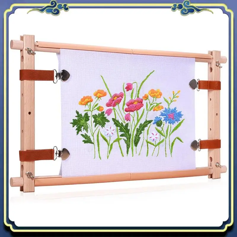 Latest Wooden Crossstitch Frame-Needle Point Embroidery Tapestry Scroll Frame-Embroidery Tapestry Quilting Frame For Embroidery