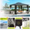10x12 Gazebo with Mosquito Netting Sturdy Metal Outdoor Patio Gazebo[Heavy Duty Frame] Gazebos Canopy Tent with Dual Air Roof 6
