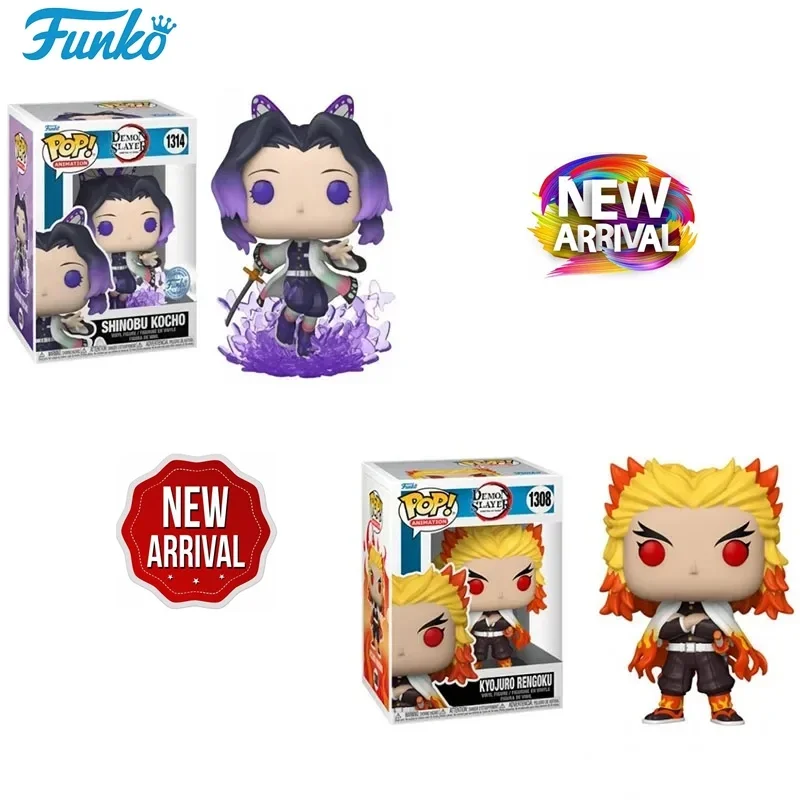 Funko Pop анимация рассекающий демонов шинобу Кочо 1314 # kyoпрорисование ренгоку 1308 # Виниловая фигурка модель игрушки для детей подарок на день рождения