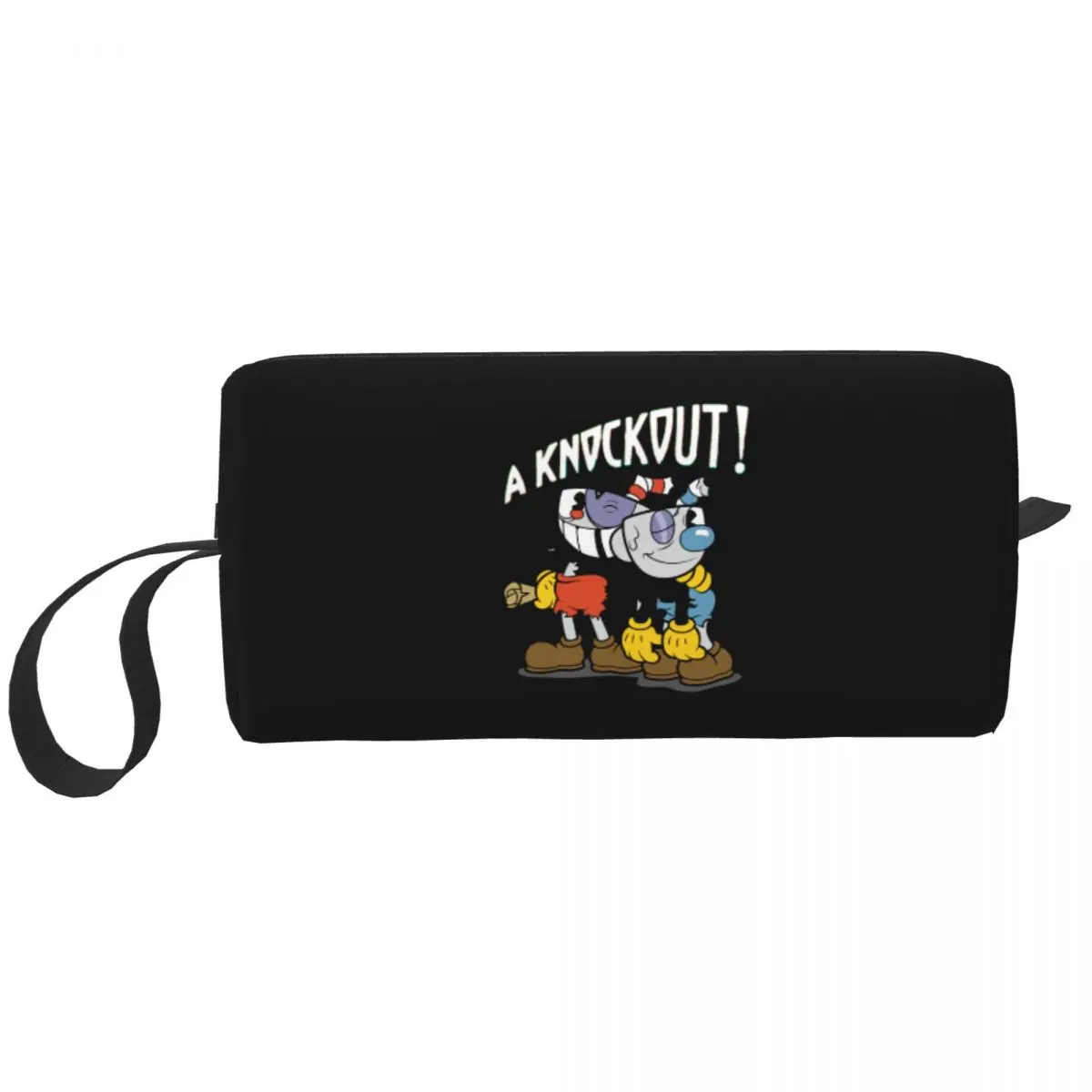 

Knockout Cuphead Makeup Bag Pouch Waterproof Cosmetic Bag Travel Toiletry Bag Organizer Storage Bag Large Capacity