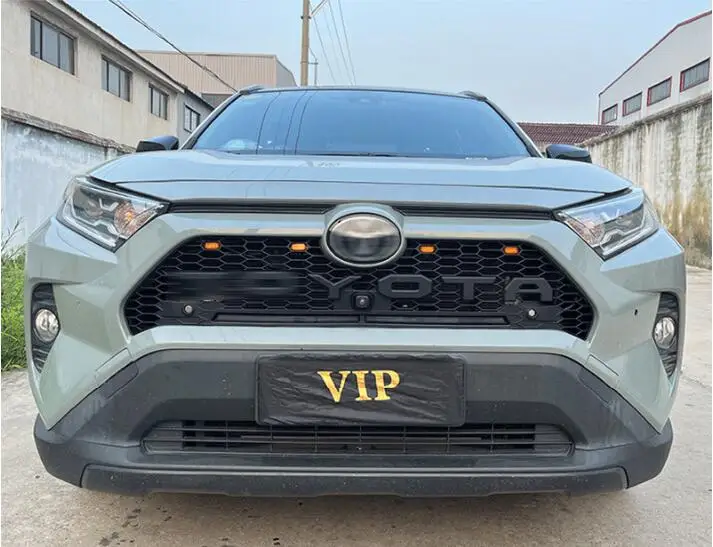 

High Quality ABS Chrome Paint Racing Grills For Toyota RAV4 2020 2021 2022 2023 Front Bumper Grille Around Cover