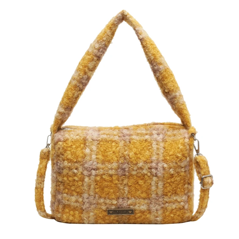 

Осень/Зима 2024, Новая модная женская Сумка, цветная клетчатая Сумка через плечо, дизайнерская элегантная Сумка, вместительная Сумка