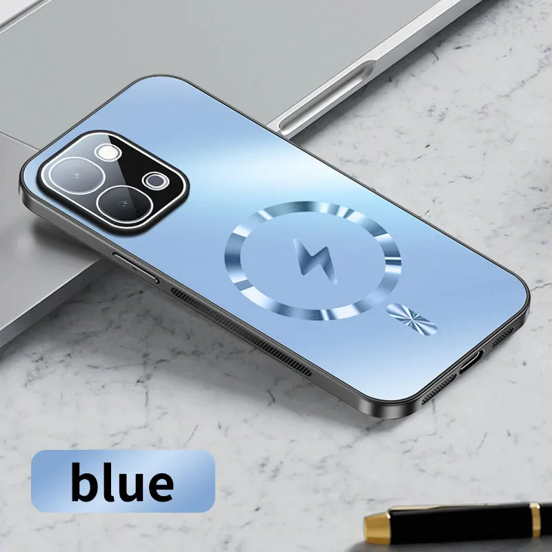 Fubda Magnetic Camera Lens Protective Case with Wireless Charging Support - Matte Frosted Finish