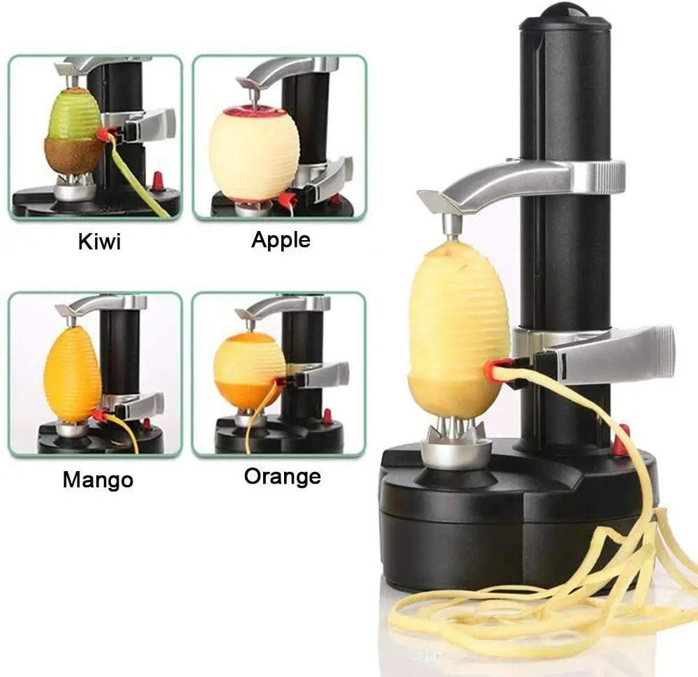 Multifunction Electric Peeler For Fruit Vegetables Automatic Stainless Steel Apple Peeler Kitchen Potato Cutter Machine