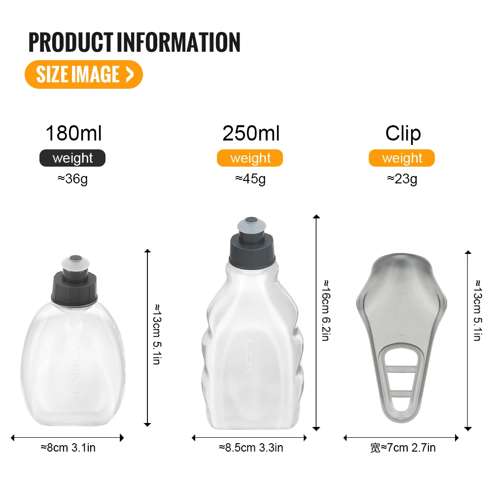 Handheld Hydration Sports Water Bottle sports water bottle portable water bottle BPA-Free Water Bottles For the Running Hydration Belt For Marathon Hiking Cycling