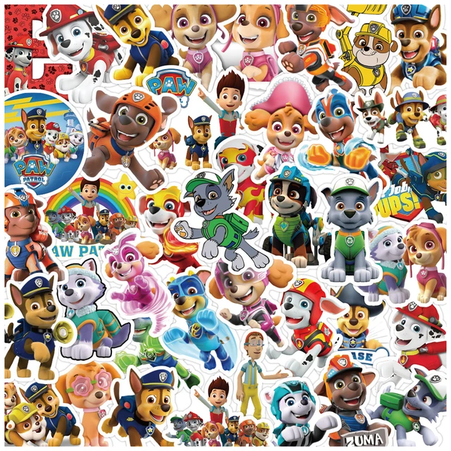 Paw Patrol Stickers Zuma Chase Rubble Rocky Skye Cartoon