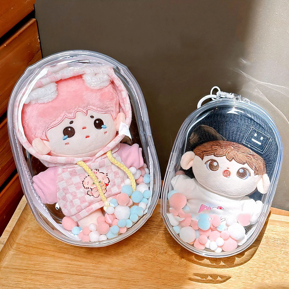 

New Cute Transparent Keychain Doll Bag Storage PVC Display Storage Bags Storage Pouch Mystery Box Thicken Toy Doll Gifts Bag