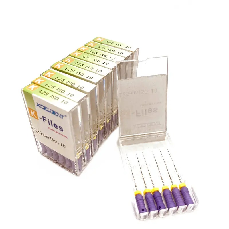10boxes Endodontic Root Canal K Files (Hand Use) Dental K-File/H-File 21mm/25mm31mm files Endodontic Instruments Dentist Tools 3