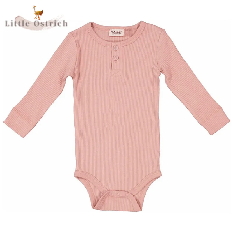 

Newborn Baby Girl Boy Modal Ribbed Romper Spring Long Sleeve Jumpsuit Toddler Child Solid Color Pullover Baby Clothes 9-18M