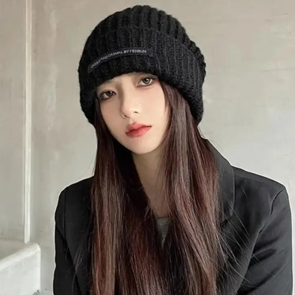 패션 니트 모자 비니 모자, 울 모자, 방한 겨울 따뜻한 모자, 탄성 소프트 캡, 유니섹스 야외 스포츠 따뜻한 모자