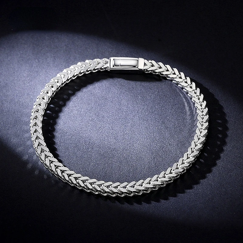 Men of Platinum | Heavy Platinum Bracelet with Unique Diamond Studded