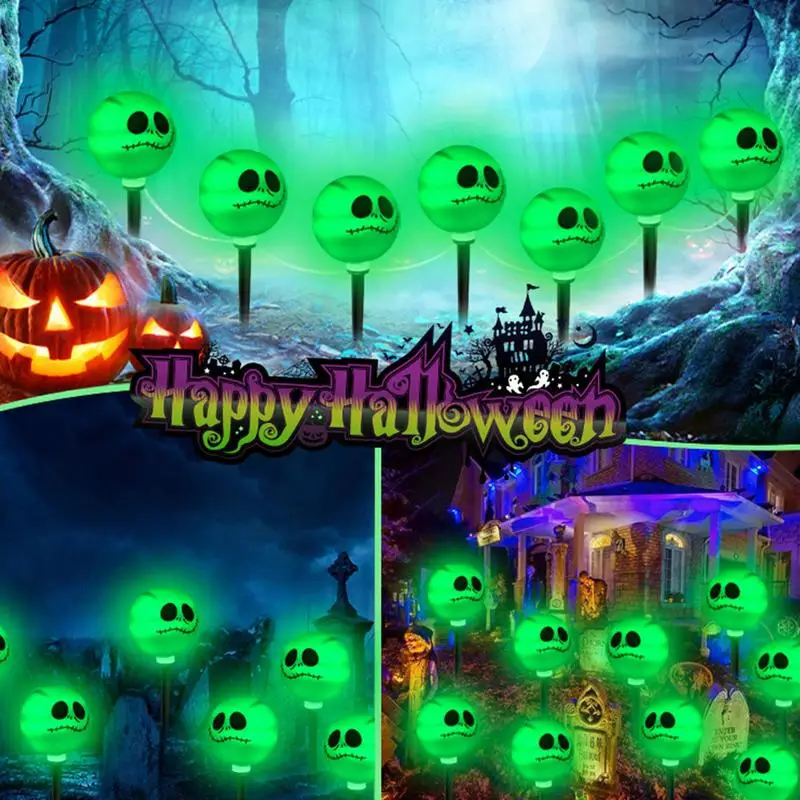 Halloween Solar Pathway Lights Waterproof Ghost Pathway Lights Halloween Solar Lights Outdoor Halloween Decorations Halloween 5