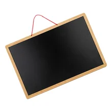 

1Pc Wood DIY Chalkboard Double Sides Blackboard Hanging Message Whitwboad