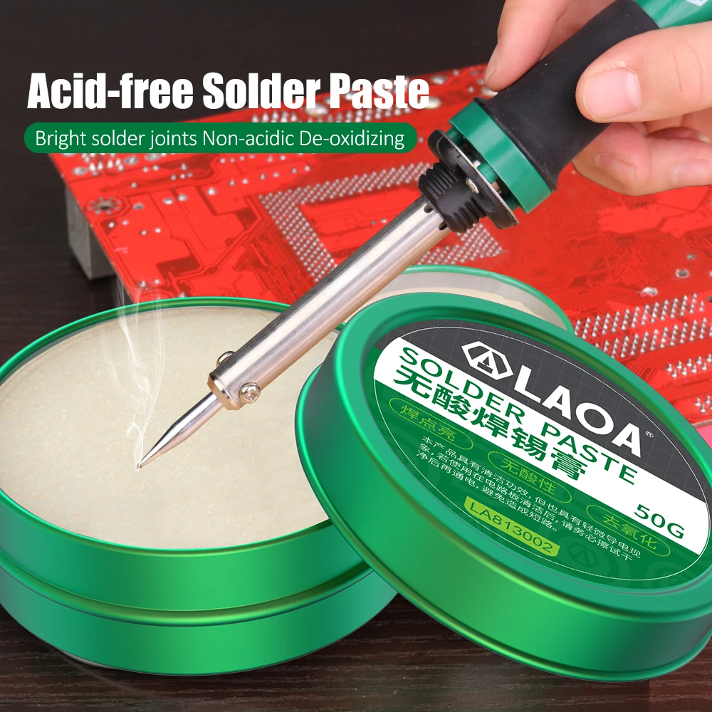 LAOA  No Acid SMD Soldering Paste Flux Grease SMT IC 10cc Repair Tool Solder PCB Free Shipping images - 6