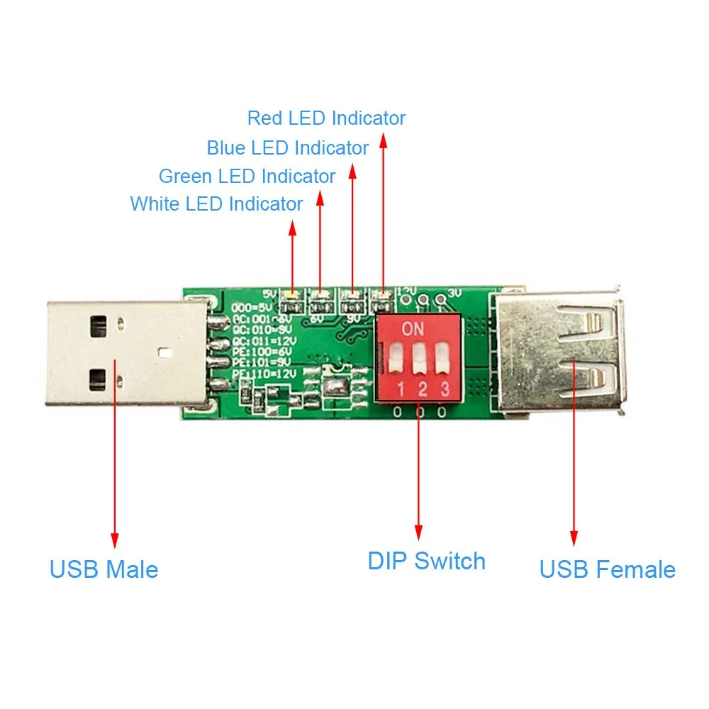 USB Type-C QC Decoy Trigger Board Output QC 2.0 3.0 B3 Adapter M8 Trigger W8C2 
