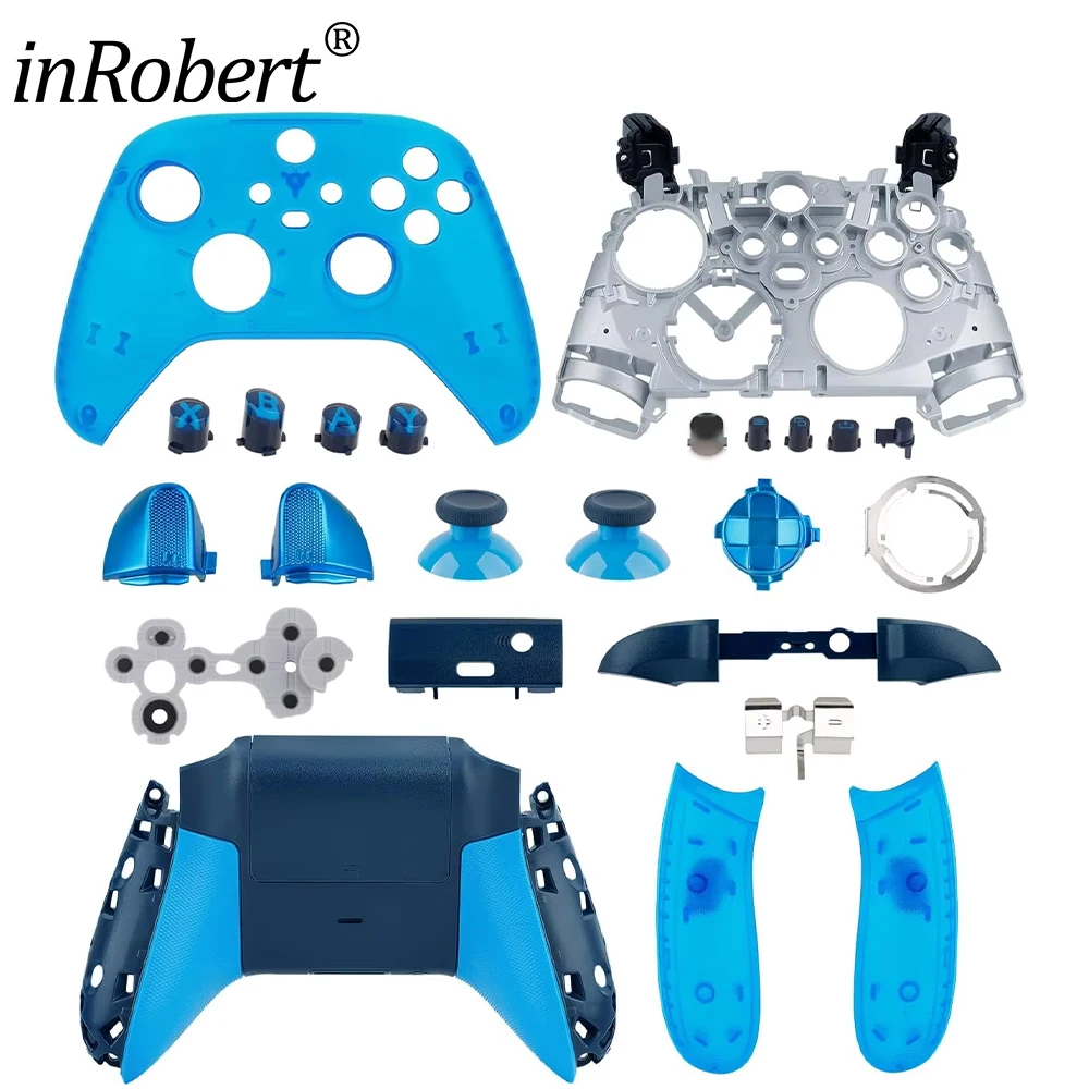 Conjunto completo de botões de controle de jogo, kit para xboxseries, capa de cifra, capa de substituição de joystick