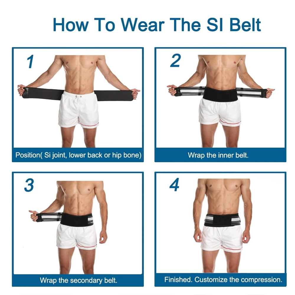 Sacroiliac Hip Belt for Men and Women That Alleviates Sciatic Lower Back Brace Provide SI Joint Pelvic Support Nerve Compression sacroiliac hip belt