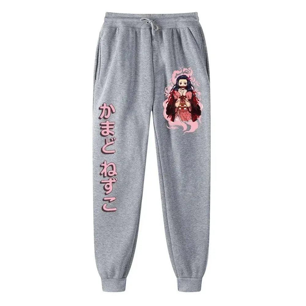 Autumn and Winter Japanese Anime Demon Slayer: Kimetsu No Yaiba Kamado Tanjiro Printed Trousers Men's Jogging Sweatpants S-3XL 3